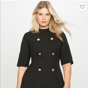 ELOQUII Mock Neck Military Dress
